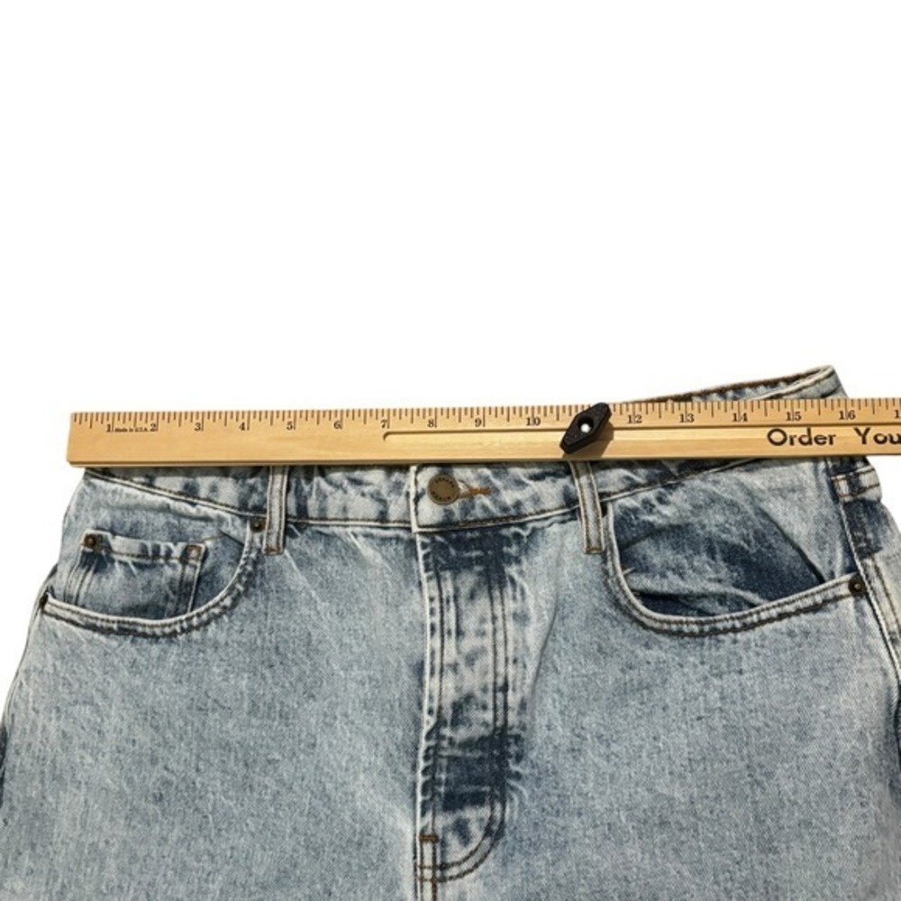 Sezane Denim Jeans 12 33 High Rise Mom Jeans Straight Leg Light Acid Wash Blue - Picture 7 of 10